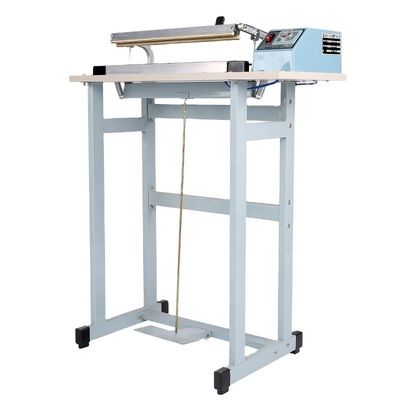 kaufen 71000 mm DUOQI SFTD-600 CE Eisen Fuß Pedal Versiegelung Versiegelung Tasche Versiegelung mit Messer Heizversiegelung Halbautomatische Versiegelungsmaschine online manufacture