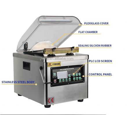 Kleine automatische Vakuum-Lebensmittel-Hardware Haut Verpackung Plastiktüten Maschine 580420570 mm